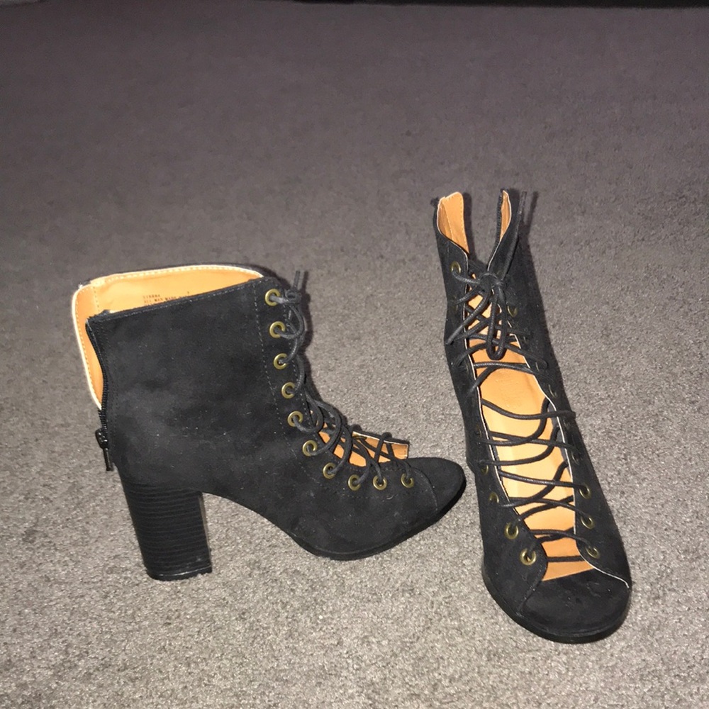 Lace up booties